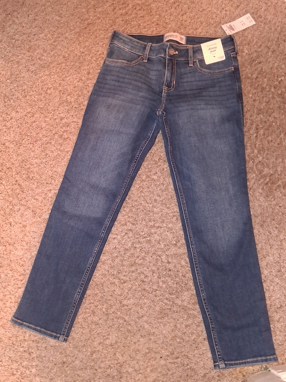 abercrombie kids Straight Leg Jeans in Blue Wash
